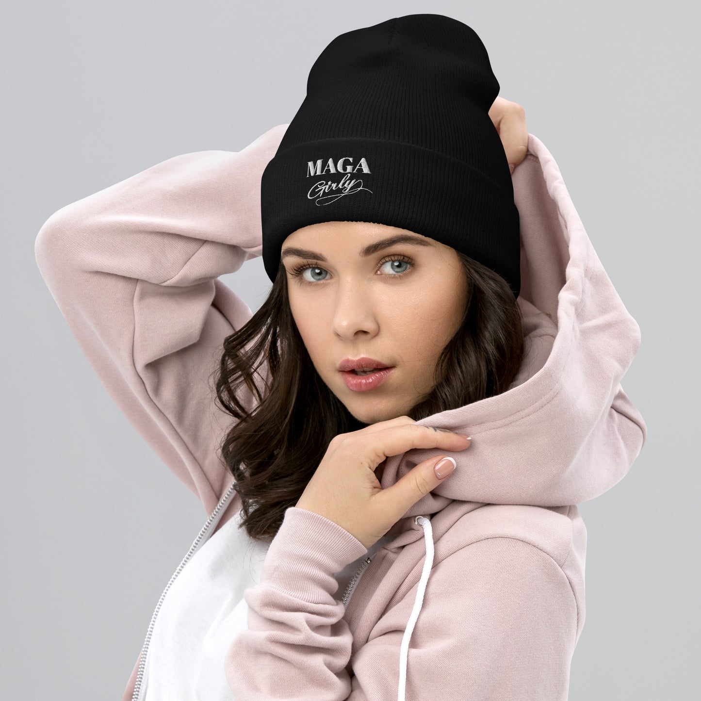 MAGA Girly Cuffed Beanie