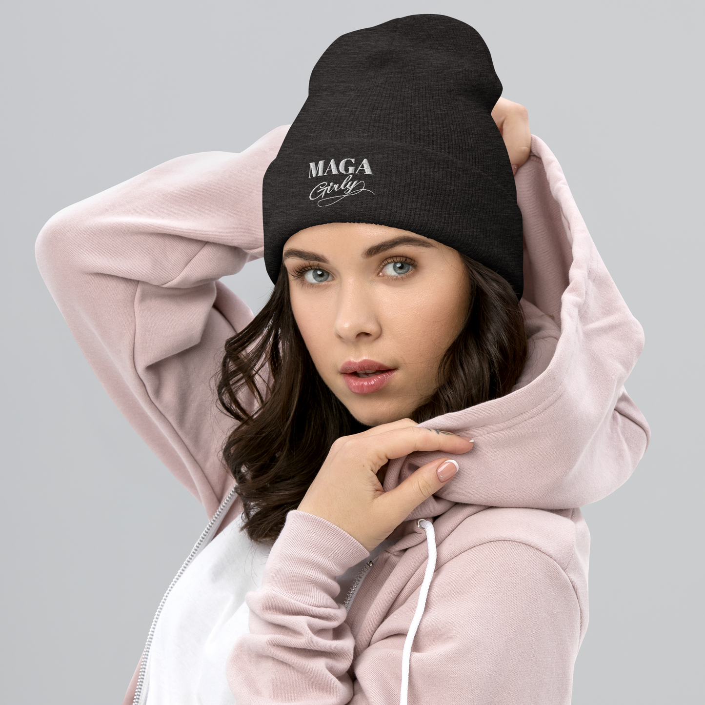 MAGA Girly Cuffed Beanie