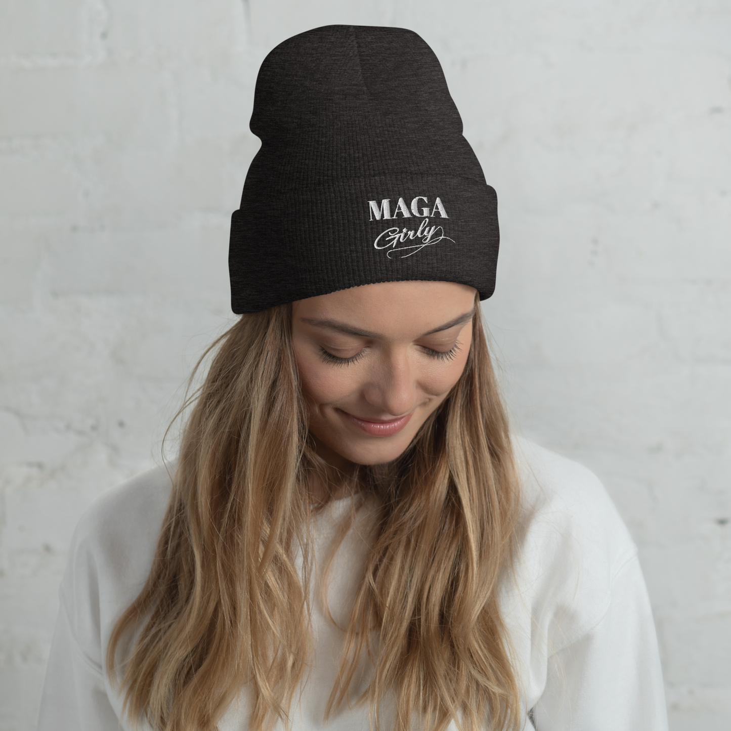 MAGA Girly Cuffed Beanie