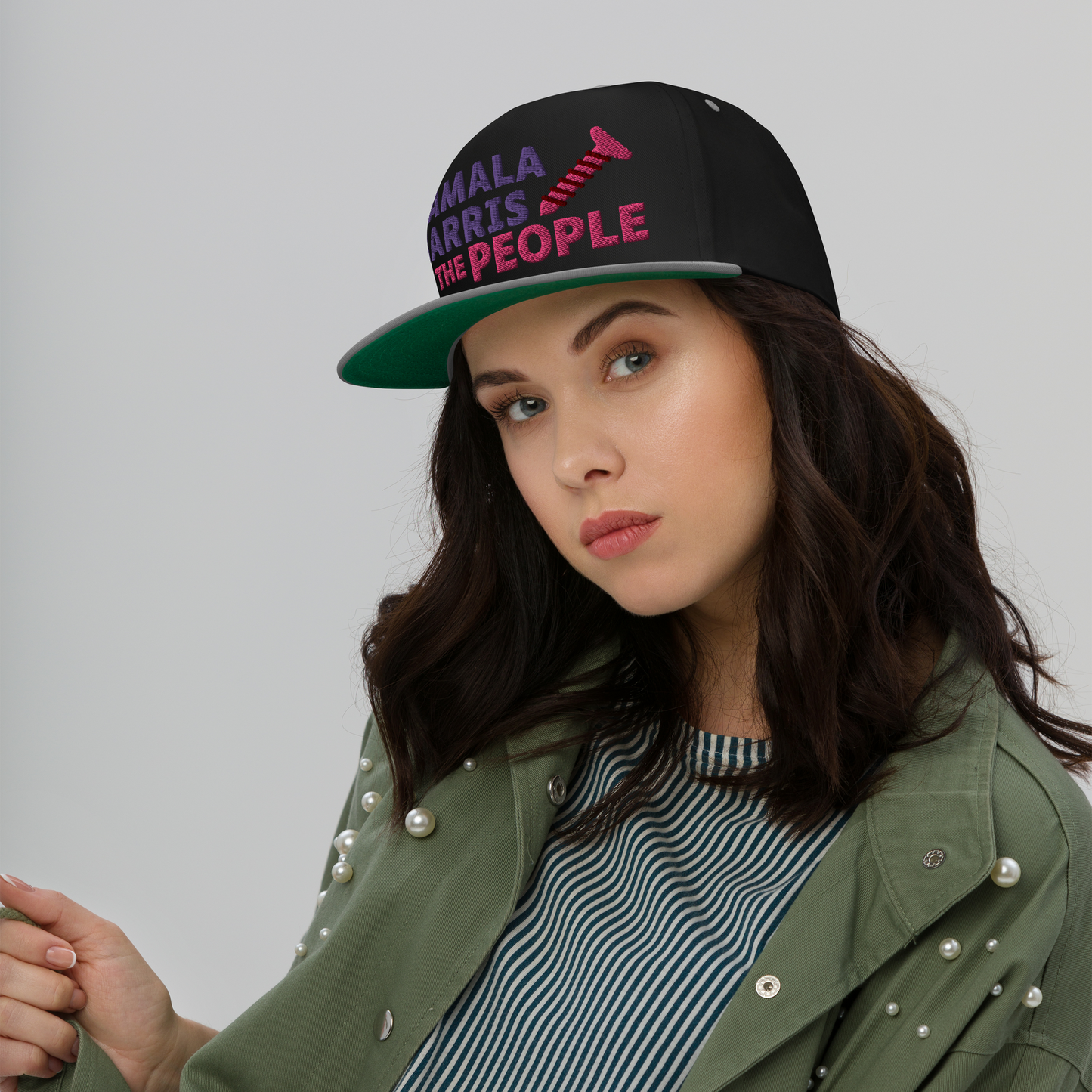 Kamala Harris "Screwing the People" Yupoong Flat Bill Cap