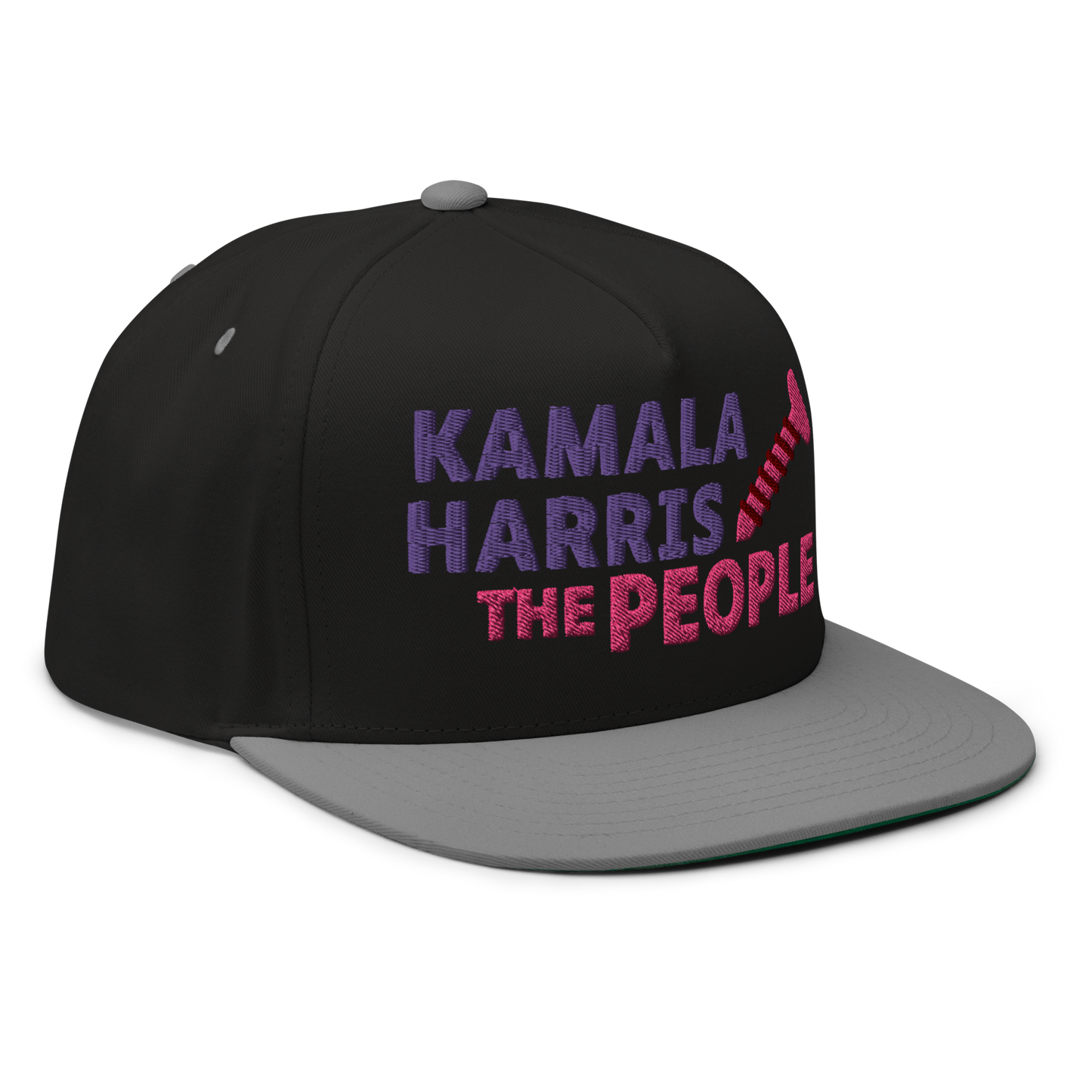 Kamala Harris "Screwing the People" Yupoong Flat Bill Cap