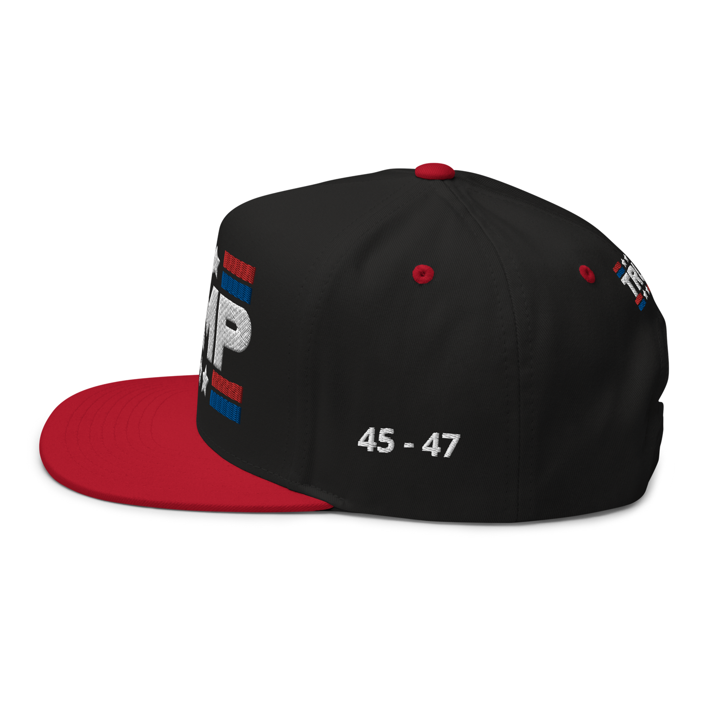 Trump 47 Dark Yupoong Flat Bill Hat | Pro Trump 2024 Election Cap