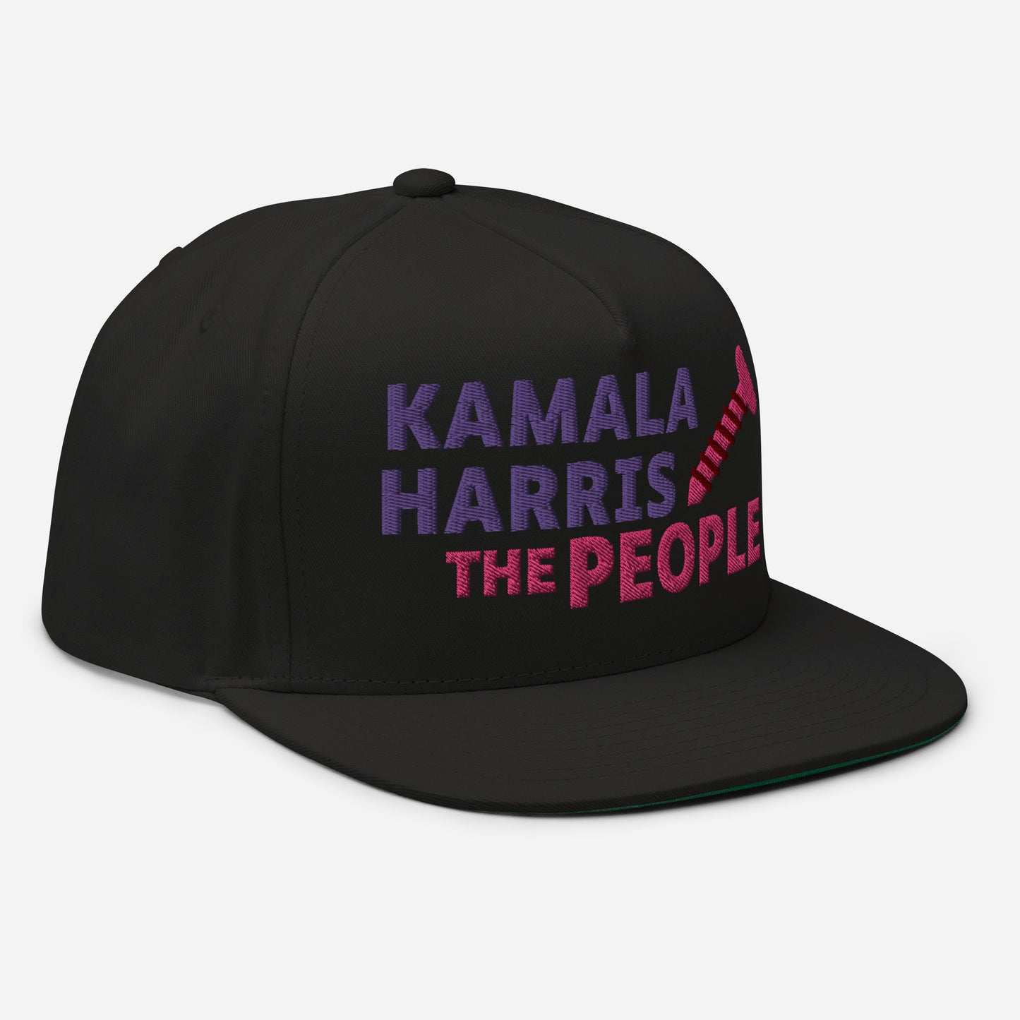 Kamala Harris "Screwing the People" Yupoong Flat Bill Cap