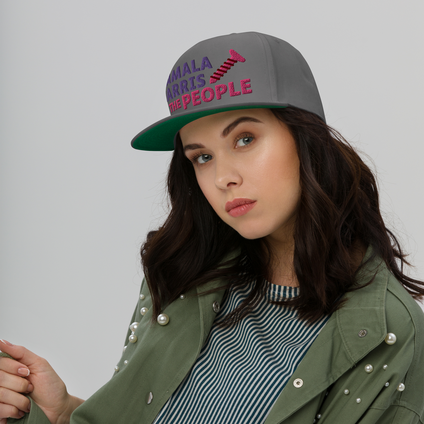 Kamala Harris "Screwing the People" Yupoong Flat Bill Cap