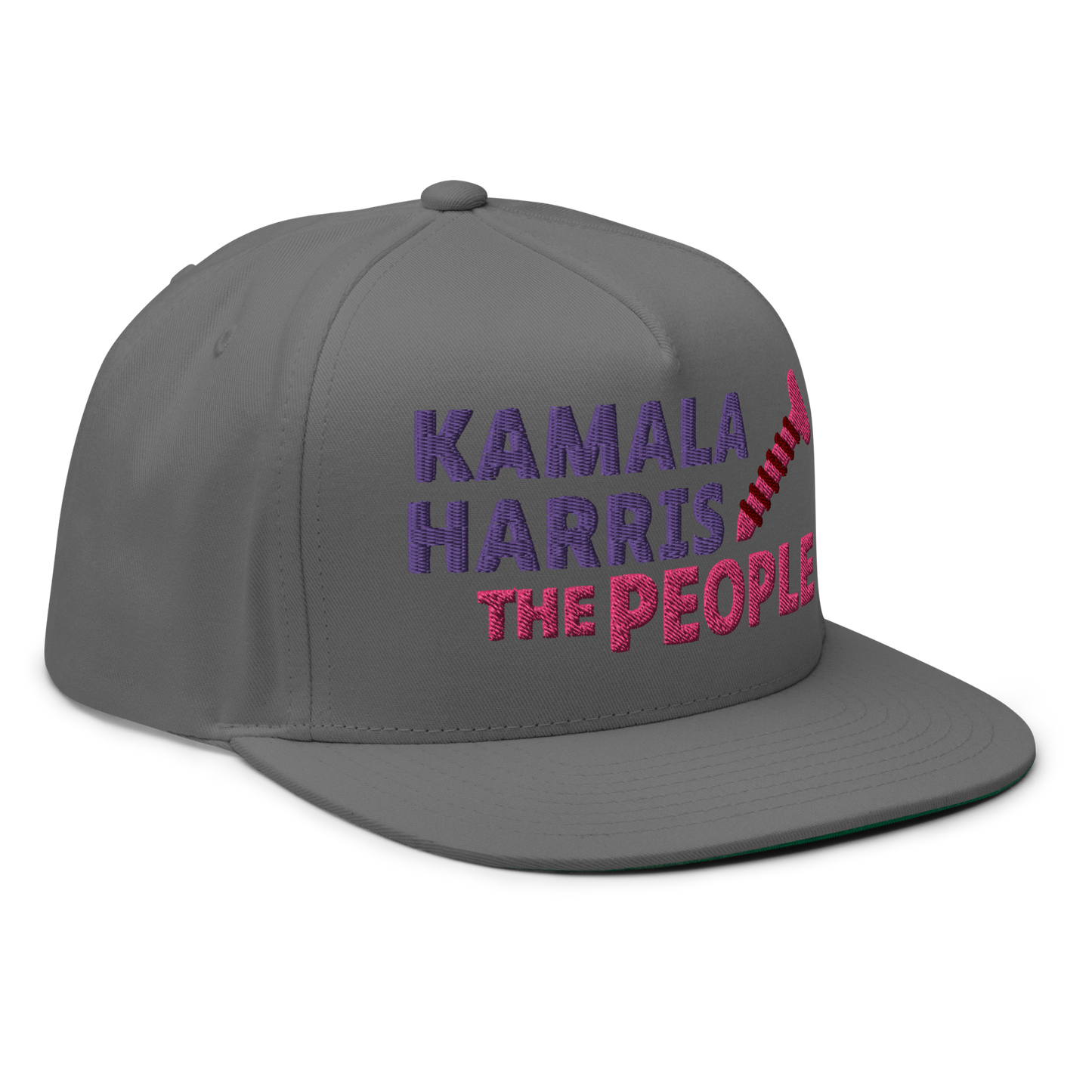 Kamala Harris "Screwing the People" Yupoong Flat Bill Cap