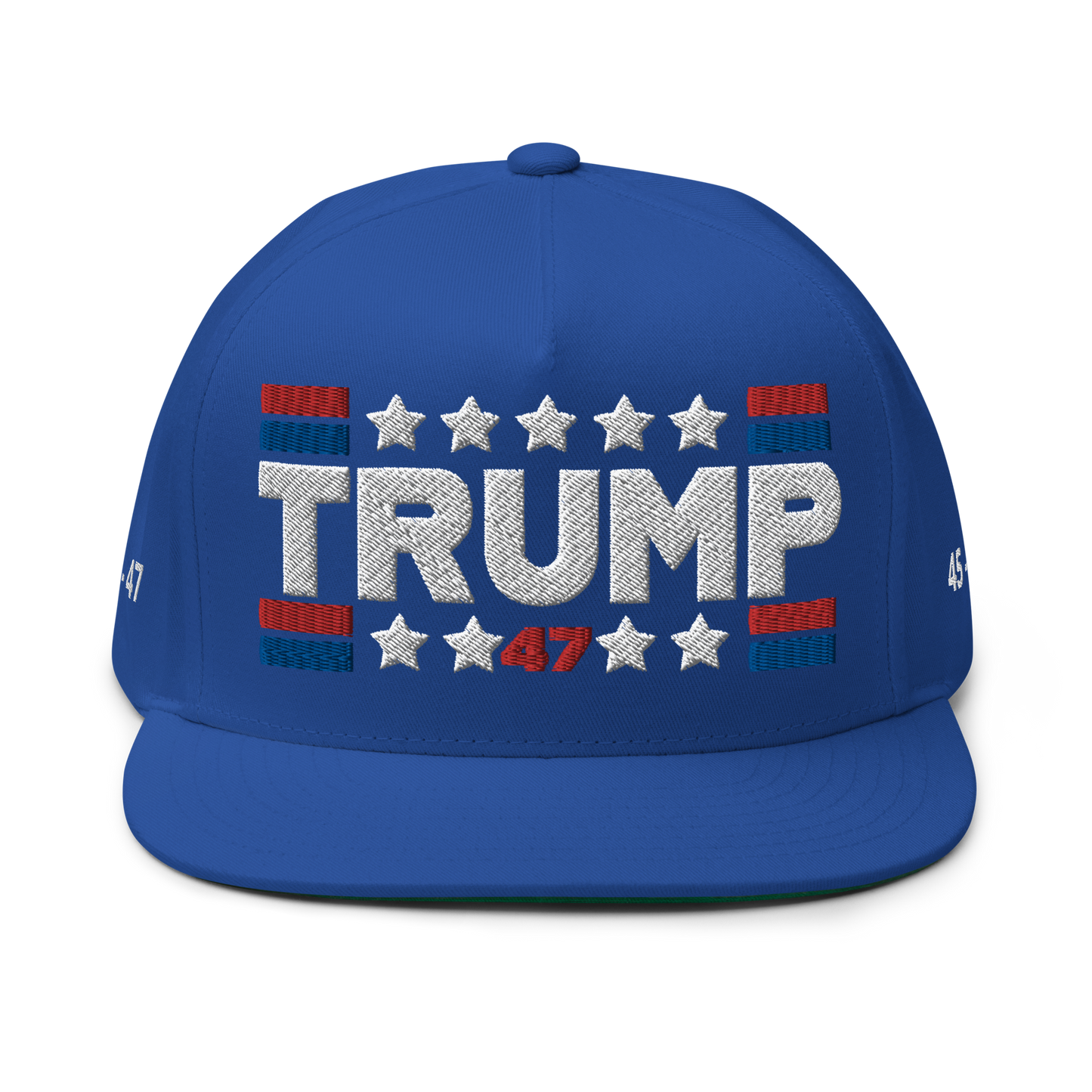 Trump 47 Dark Yupoong Flat Bill Hat | Pro Trump 2024 Election Cap