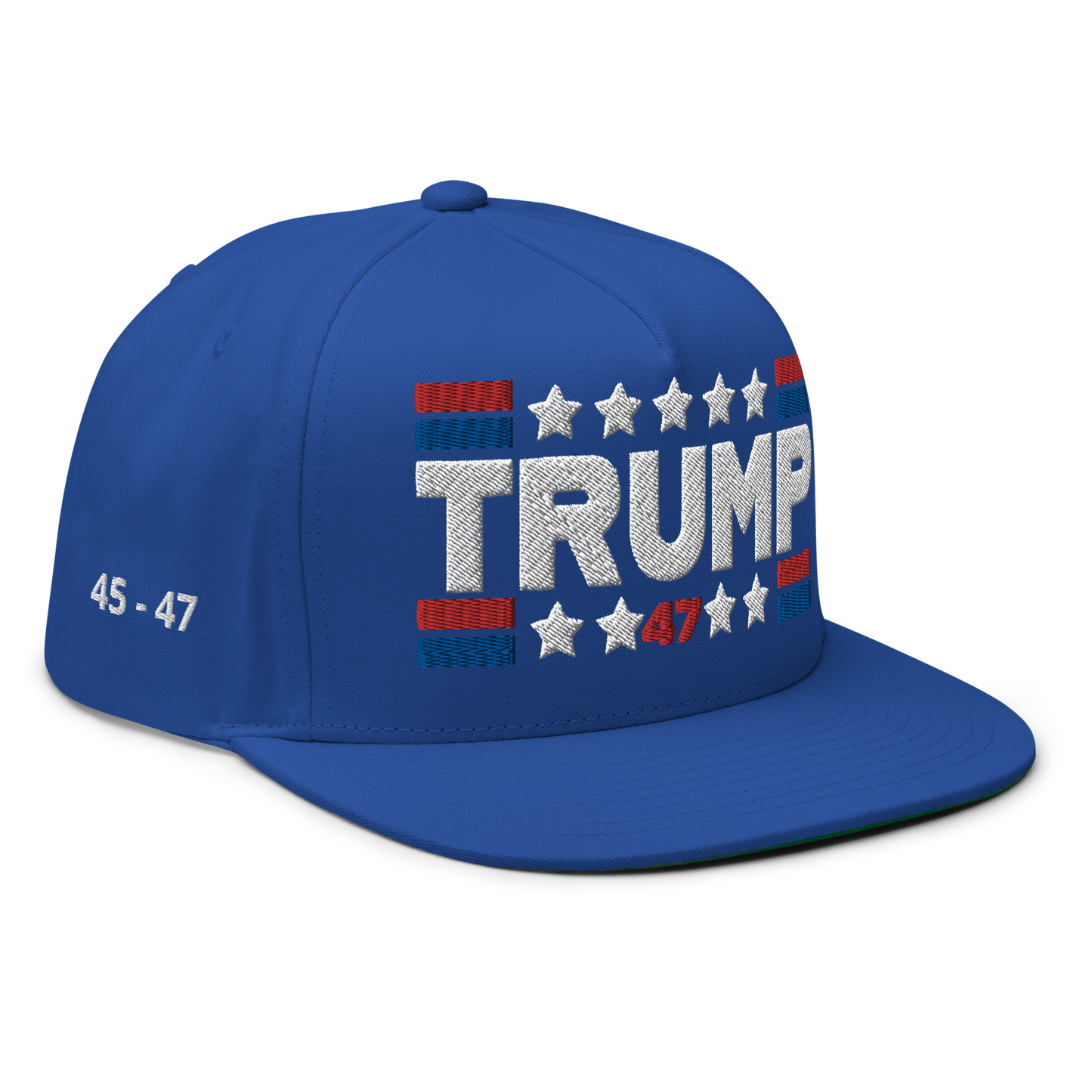 Trump 47 Dark Yupoong Flat Bill Hat | Pro Trump 2024 Election Cap