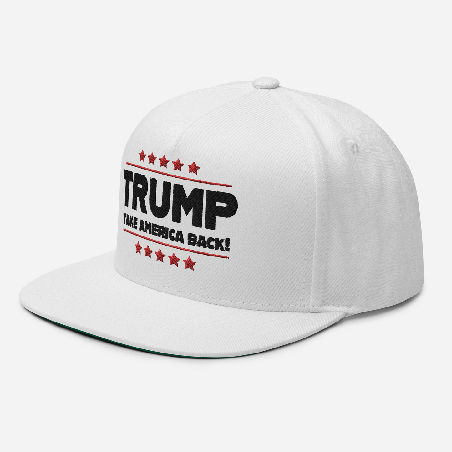 Trump Take America Back – Trump 2024 White Flat Bill Hat