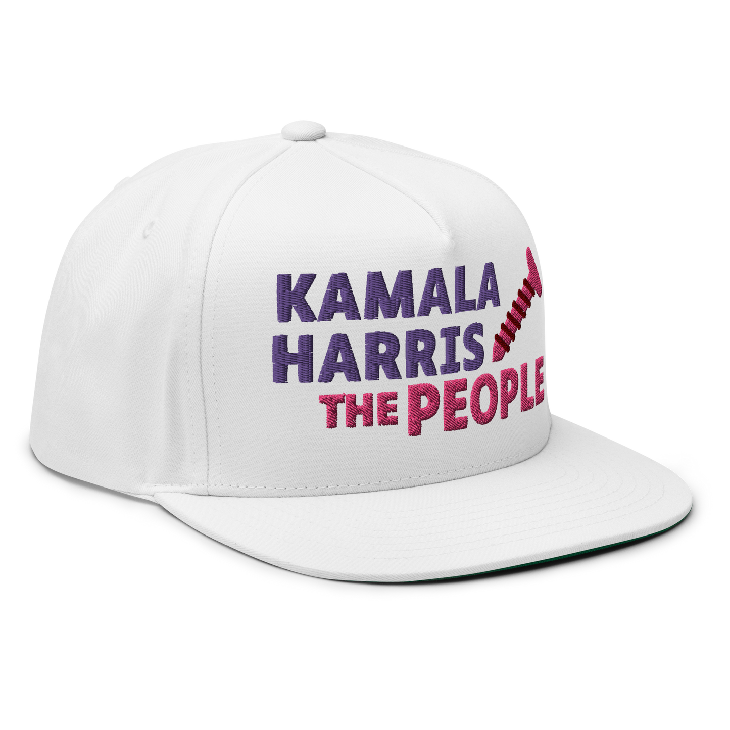 Kamala Harris "Screwing the People" Yupoong Flat Bill Cap