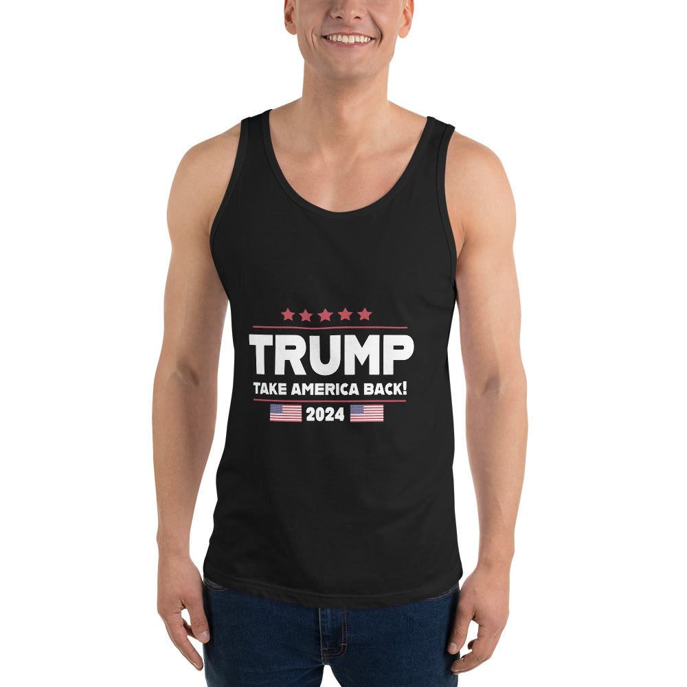 Trump Take America Back Dark Unisex Jersey Tank