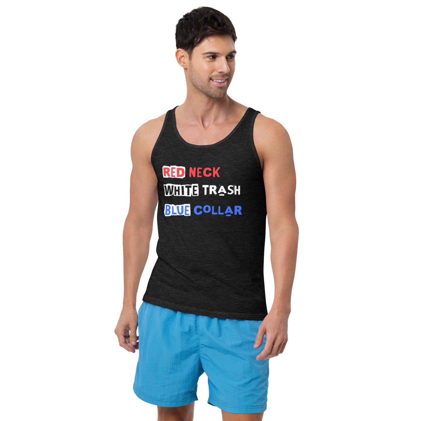 Red Neck White Trash Blue Collar Bella+Canvas Jersey Tank top
