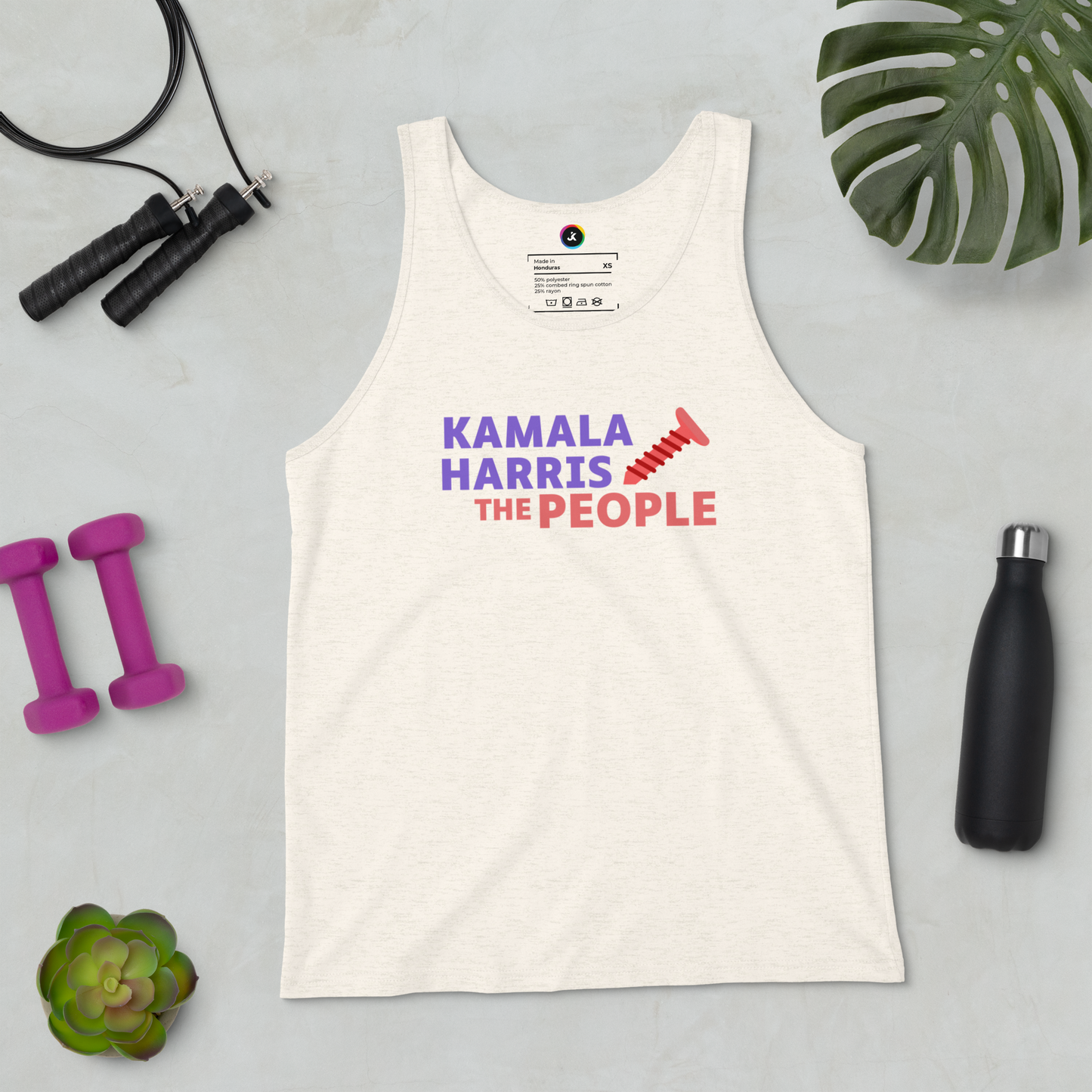 Kamala Harris “Screwing the People” Bella+Canvas Light Tank Top