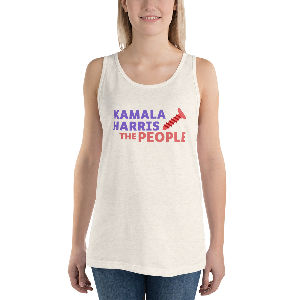 Kamala Harris “Screwing the People” Bella+Canvas Light Tank Top