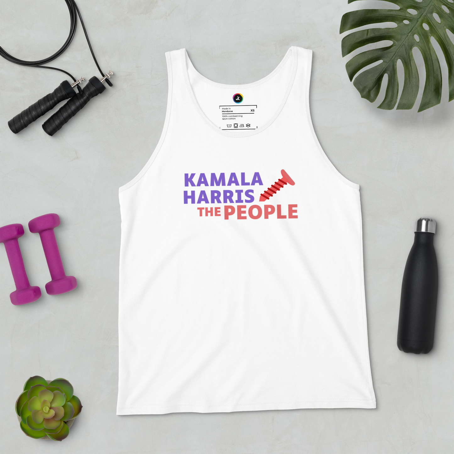 Kamala Harris “Screwing the People” Bella+Canvas Light Tank Top