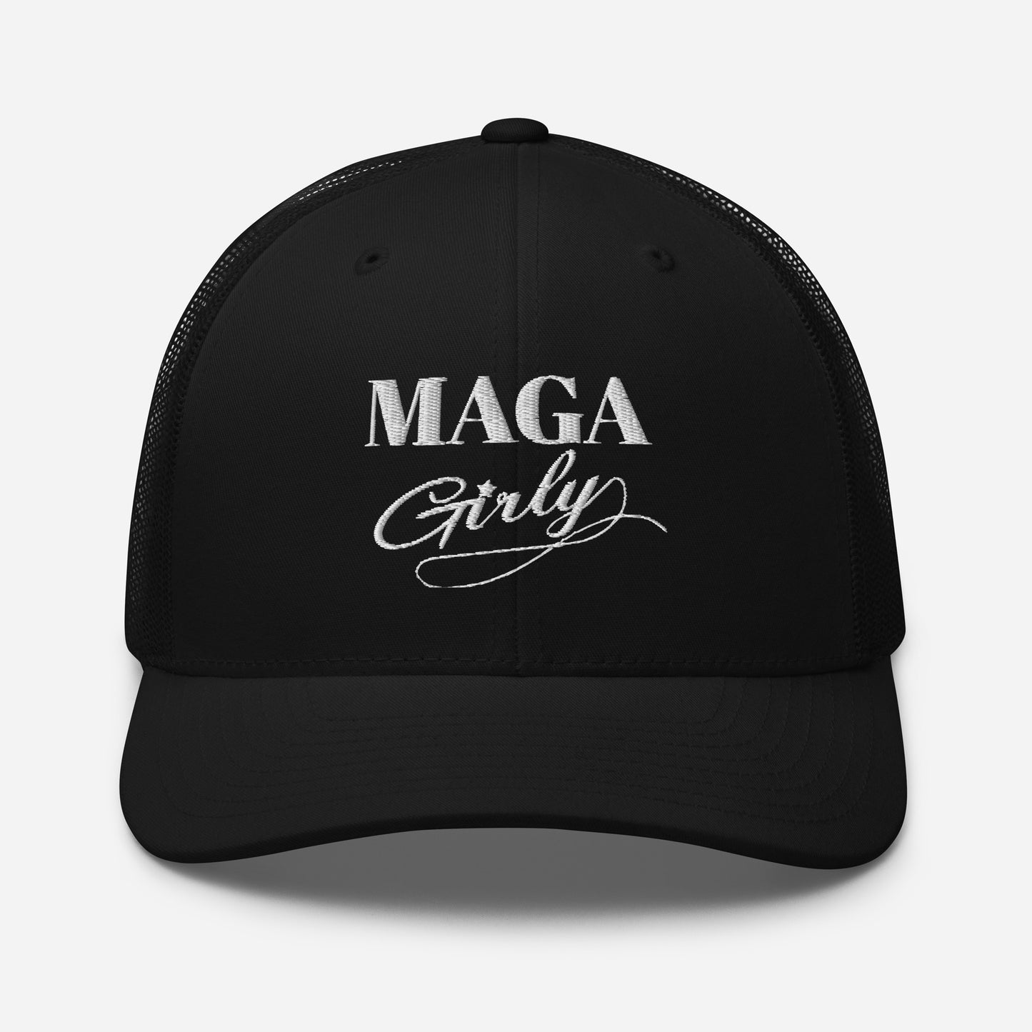 MAGA Girly Retro Trucker Hat by Yupoong