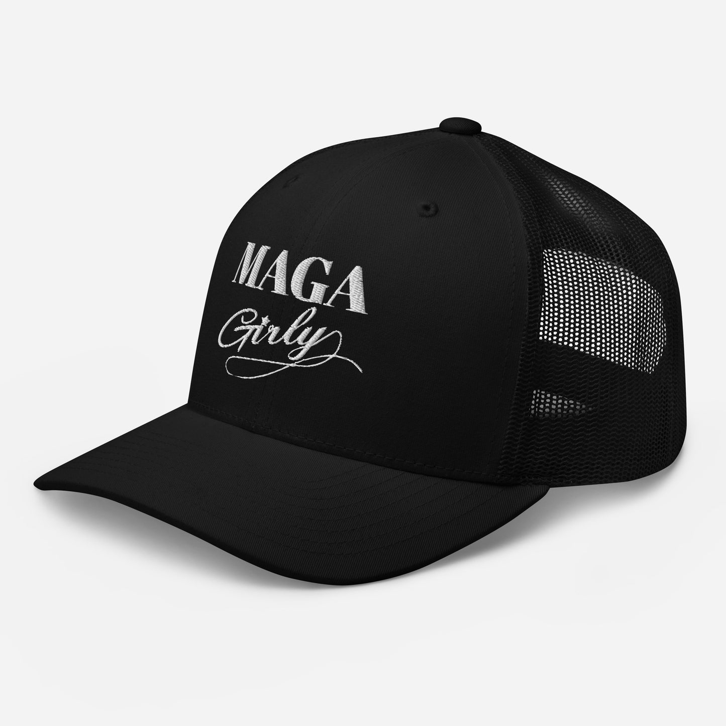 MAGA Girly Retro Trucker Hat by Yupoong