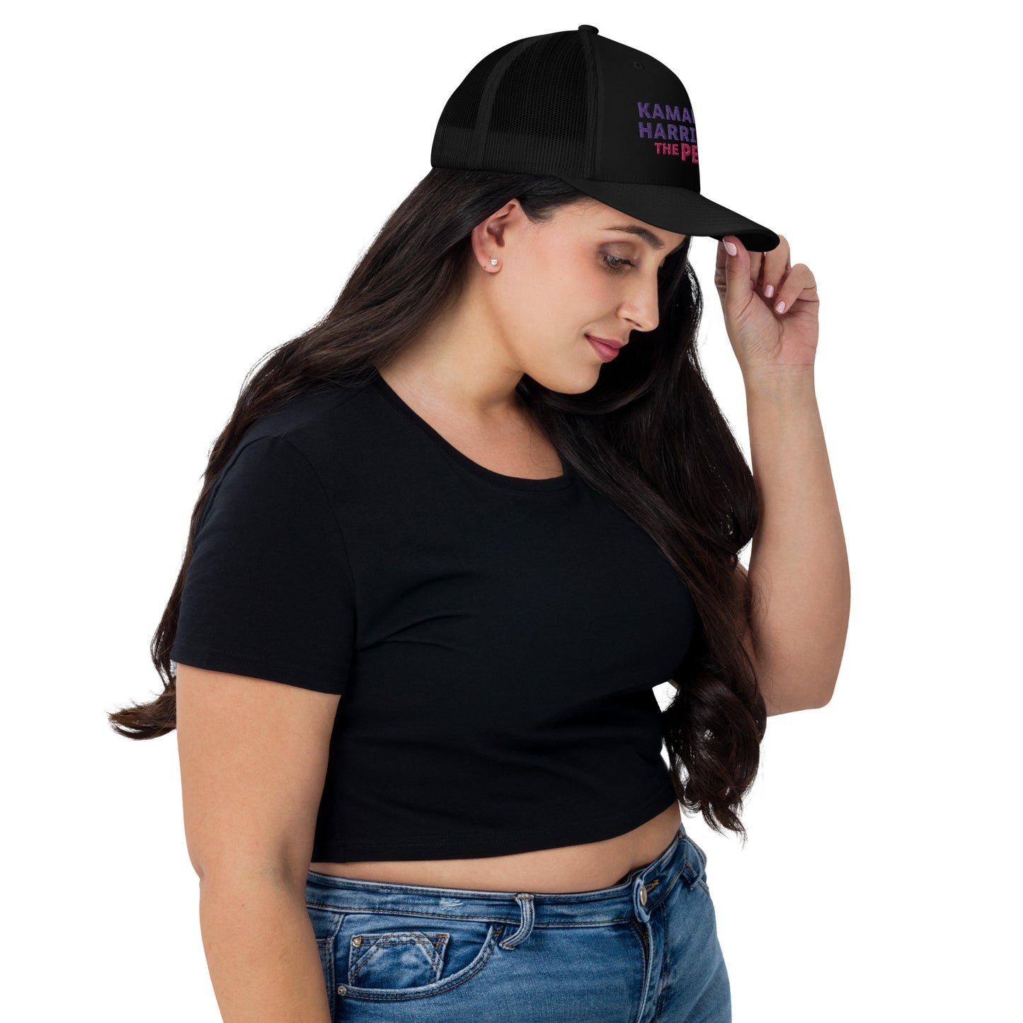 Kamala Harris "Screwing the People" Yupoong Retro Trucker Hat