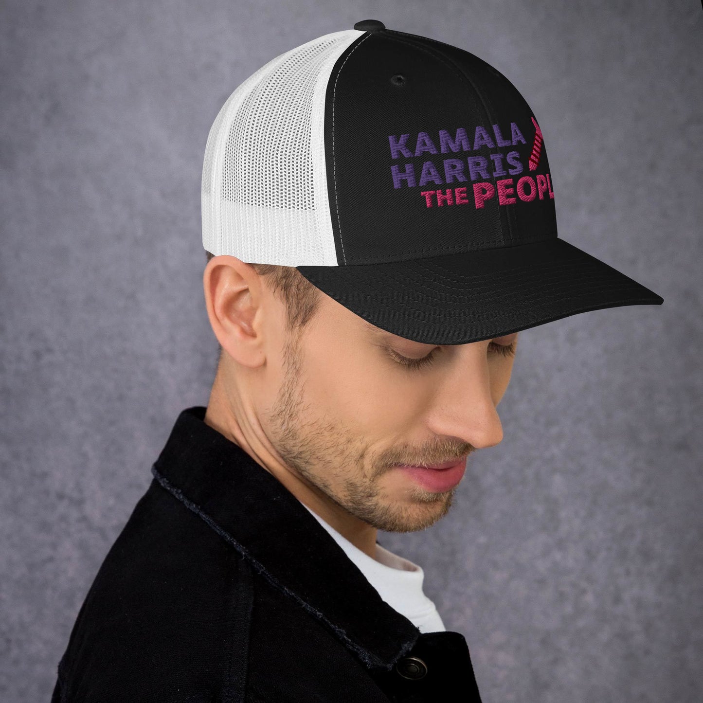 Kamala Harris "Screwing the People" Yupoong Retro Trucker Hat