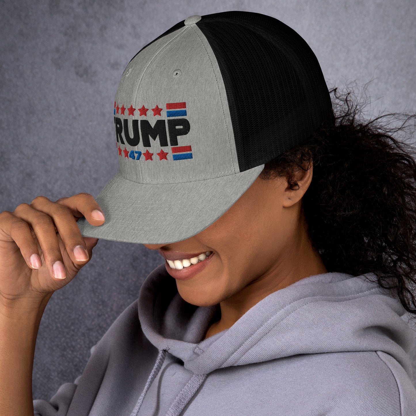 Trump 47 Light Yupoong Retro Trucker Hat | Pro Trump 2024 Election Cap