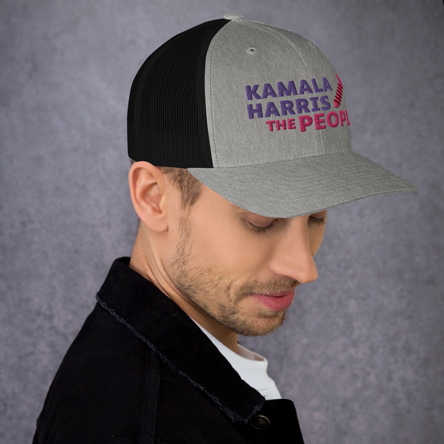 Kamala Harris "Screwing the People" Yupoong Retro Trucker Hat