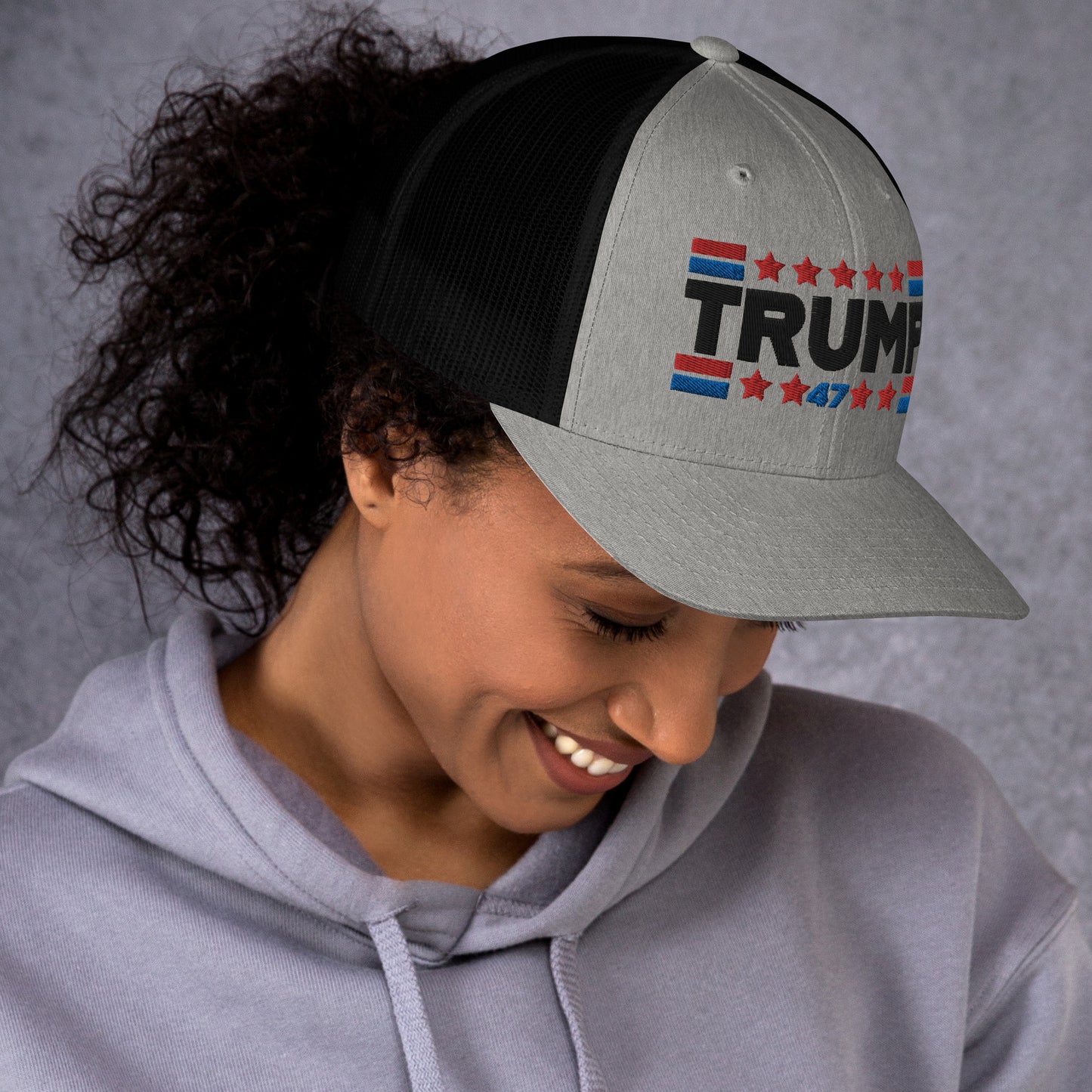 Trump 47 Light Yupoong Retro Trucker Hat | Pro Trump 2024 Election Cap