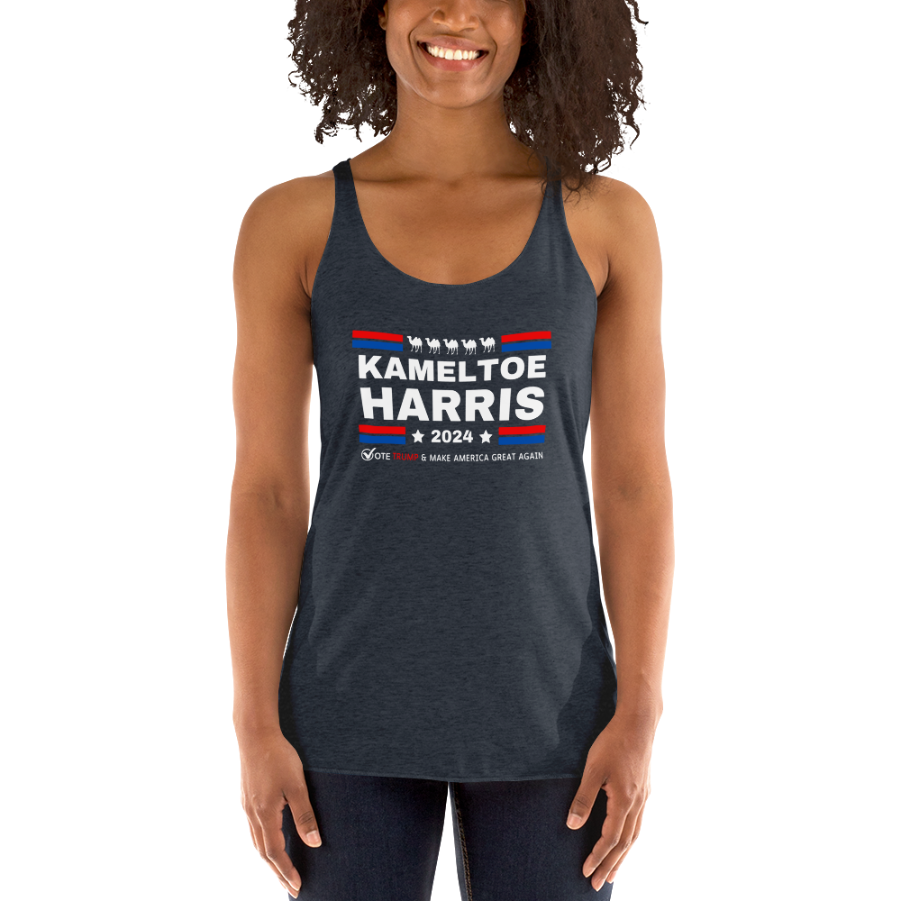 Kameltoe Harris 2024  - Vote Trump - Next Level Women's Racerback Tank