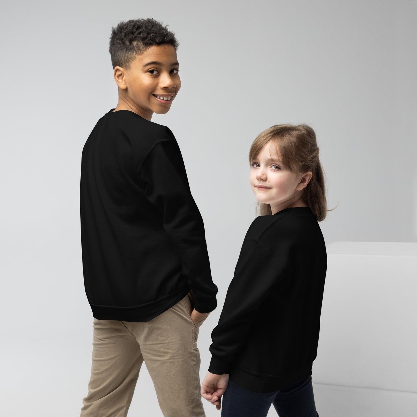 Mummy's Favorite Halloween Black Youth Crew Neck Sweatshirt