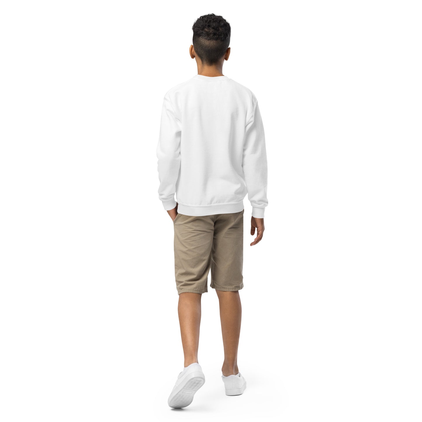 Mummy's Boy White Halloween Youth Crew Neck Sweatshirt