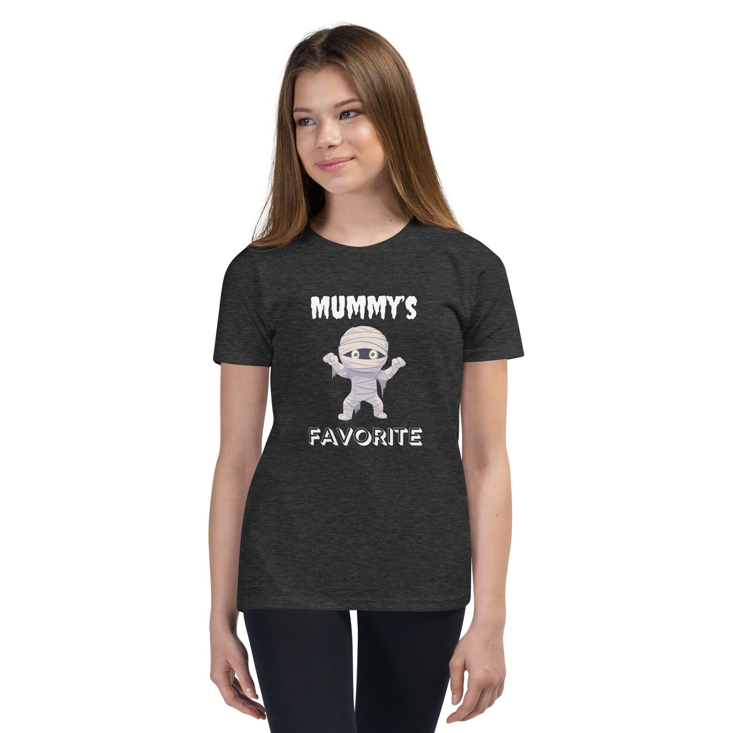 Mummy's Favorite Dark Halloween Youth Bella+Canvas T-Shirt