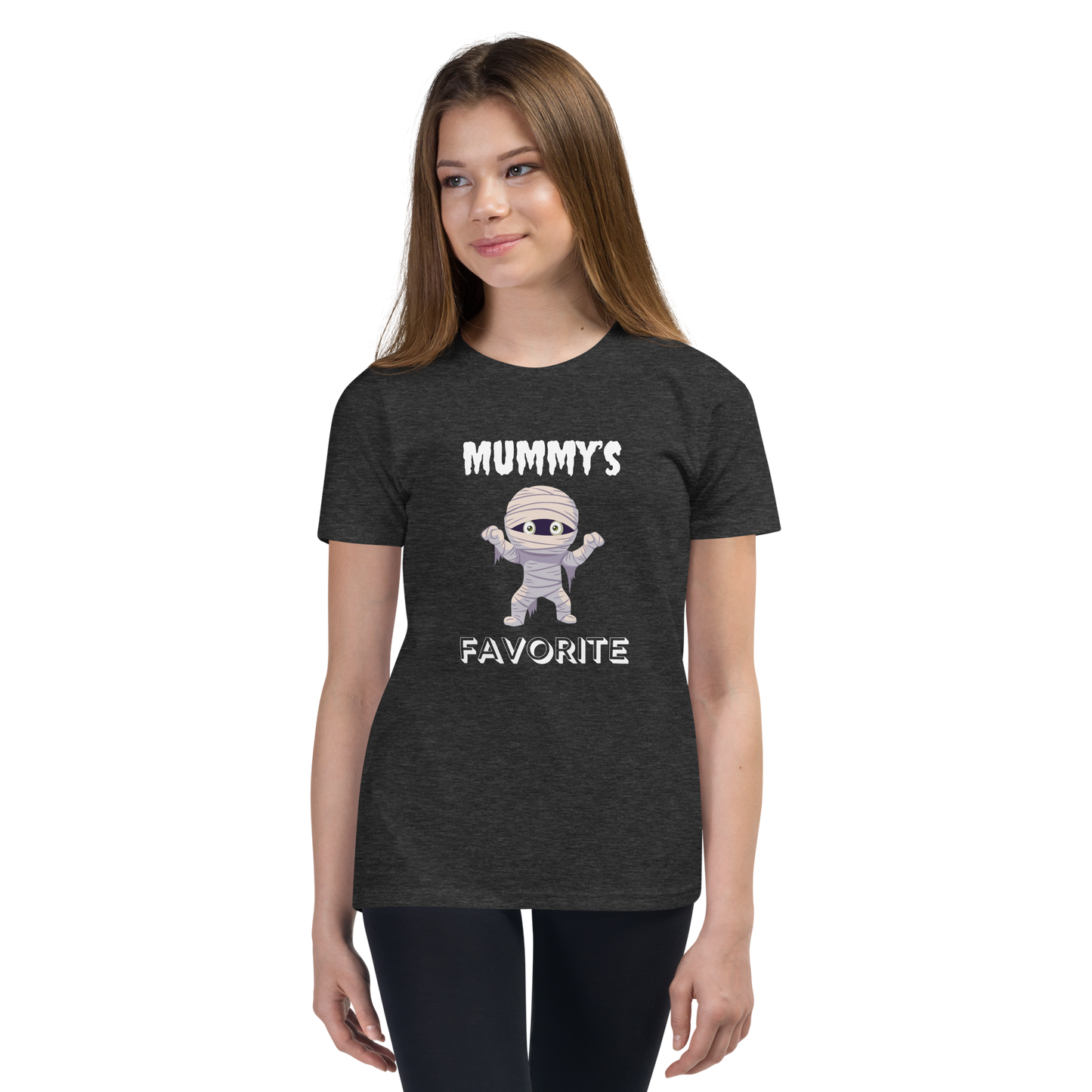 Mummy's Favorite Dark Halloween Youth Bella+Canvas T-Shirt