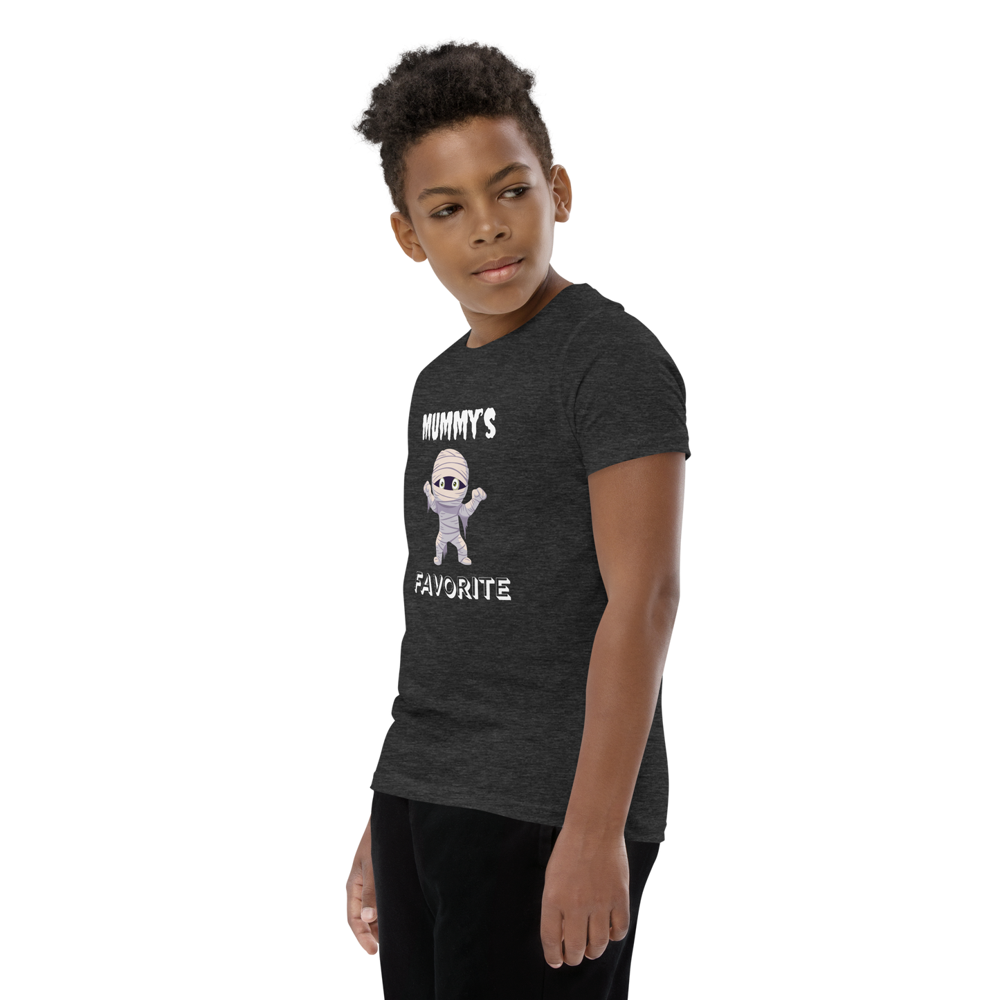 Mummy's Favorite Dark Halloween Youth Bella+Canvas T-Shirt